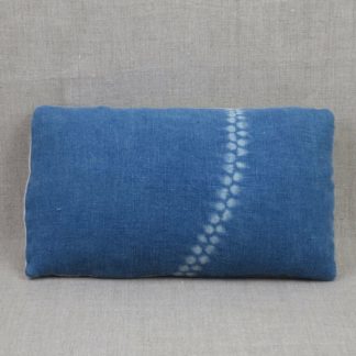 Indigo shibori cushion cover