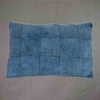 Mei Line cushion Indigo block print