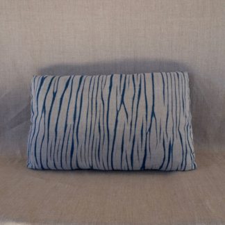 Arashi shibori indigo cushion cover