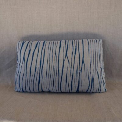 Arashi shibori indigo cushion cover