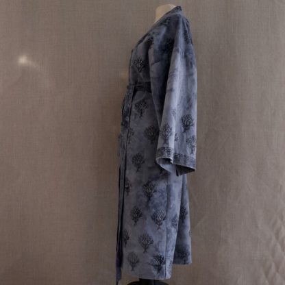 Vintage coton robe de chambre teinture campeche