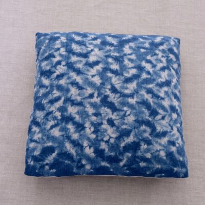 Indigo shibori on vintage hemp, Mei Line