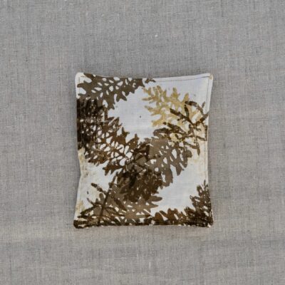 Leaf print lavender pouch