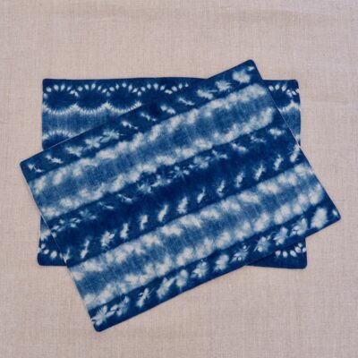 Mei Line indigo shibori place mat