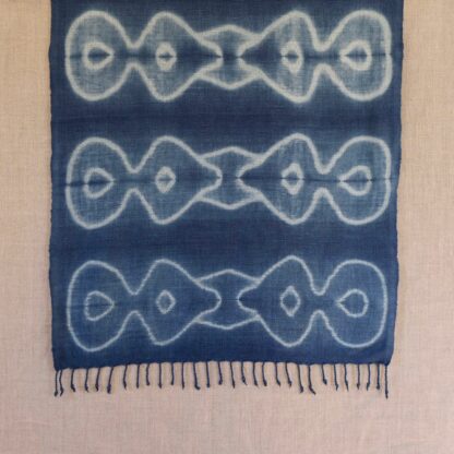 Eri silk scarf in katano shibori