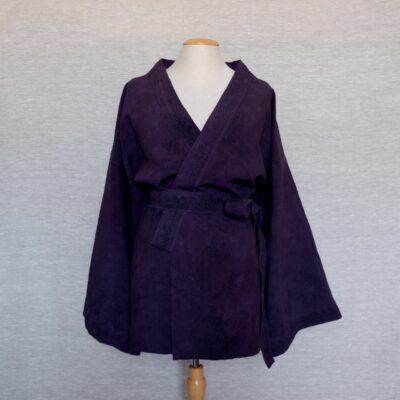 Dark purple linen cardigan