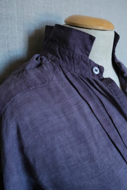 Antique hemp working shirt, dyed in logwood