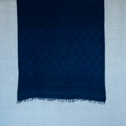 Coton scarf dyed with indigo shibori